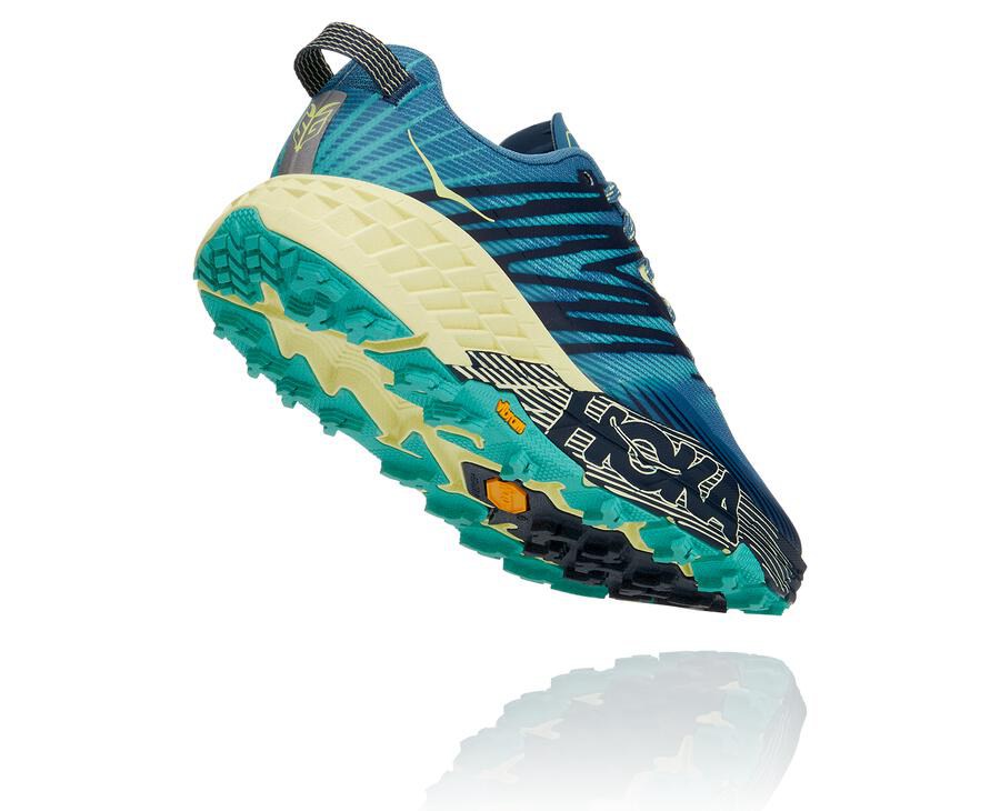 Hoka One One Womens Trail Shoes - Speedgoat 4 - Blue - HWBD49362